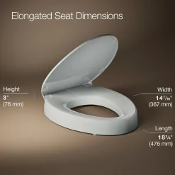 Elevated Quiet-Close™ elongated toilet seat^Kohler Clearance