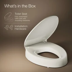 Elevated Quiet-Close™ elongated toilet seat^Kohler Clearance
