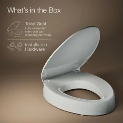 Elevated Quiet-Close™ elongated toilet seat^Kohler Clearance