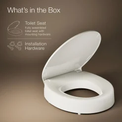 Elevated Quiet-Close™ round-front toilet seat^Kohler Best