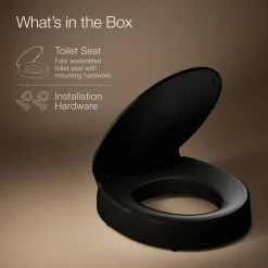 Elevated Quiet-Close™ round-front toilet seat^Kohler Best