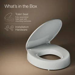 Elevated Quiet-Close™ round-front toilet seat^Kohler Best