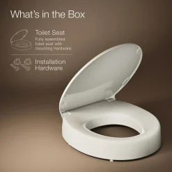 Elevated Quiet-Close™ round-front toilet seat^Kohler Best