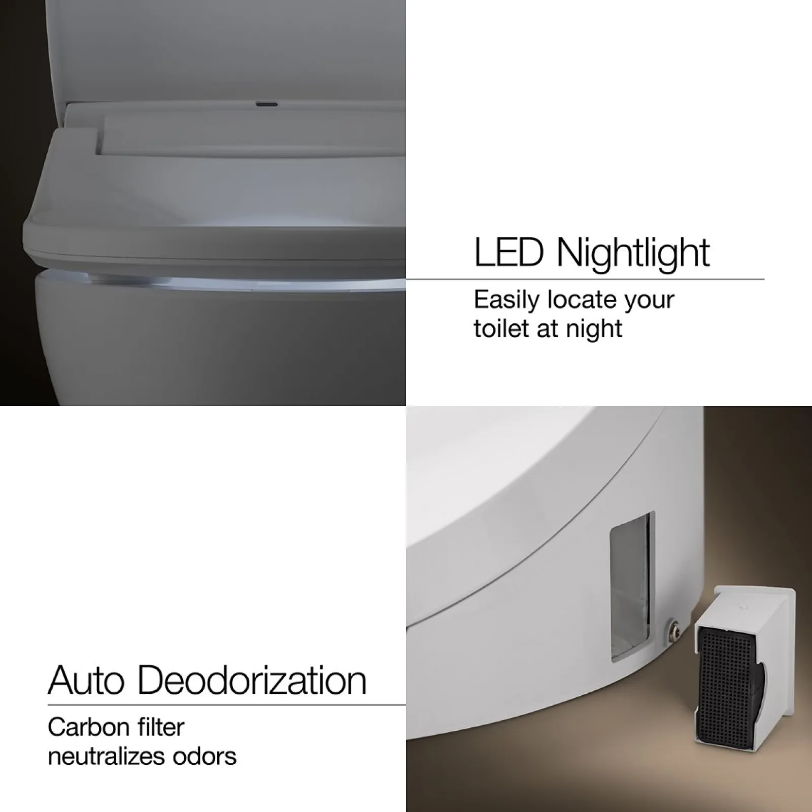 Elongated bidet toilet seat^Kohler New
