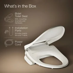 Elongated bidet toilet seat^Kohler New