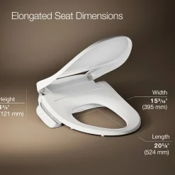 Elongated bidet toilet seat^Kohler New