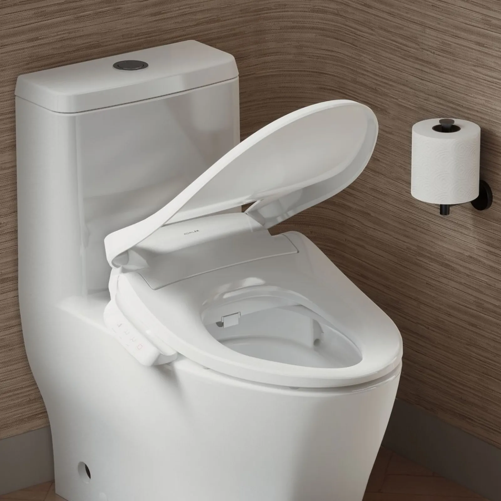 Elongated bidet toilet seat^Kohler New