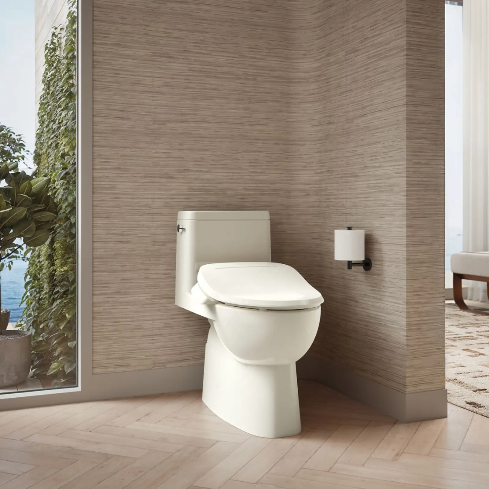 Elongated bidet toilet seat^Kohler New