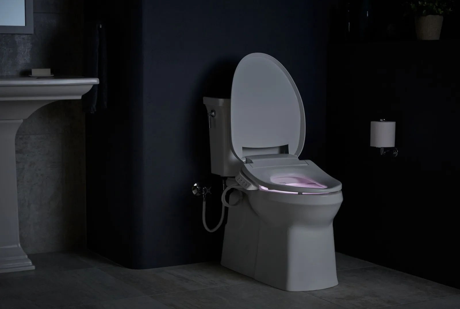 Elongated bidet toilet seat^Kohler New