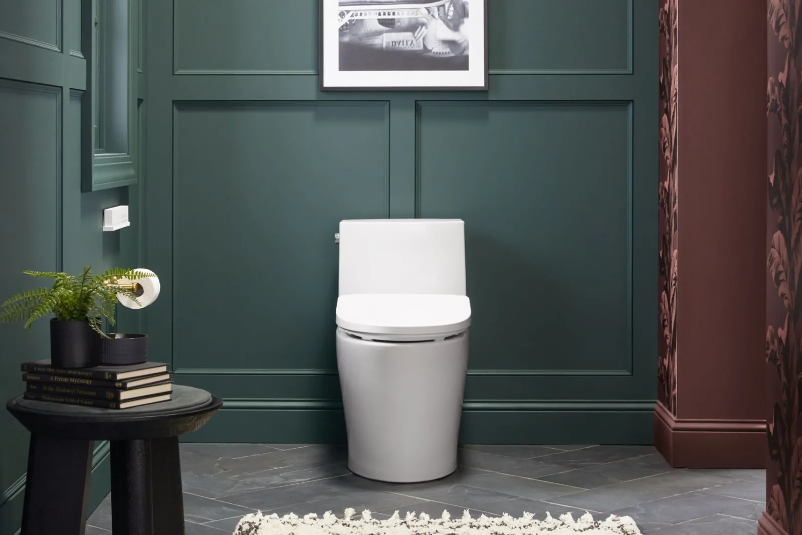 Elongated bidet toilet seat with remote control^Kohler Hot