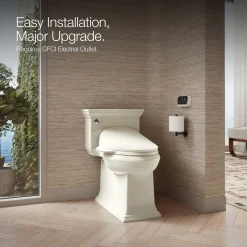 Elongated bidet toilet seat with remote control^Kohler