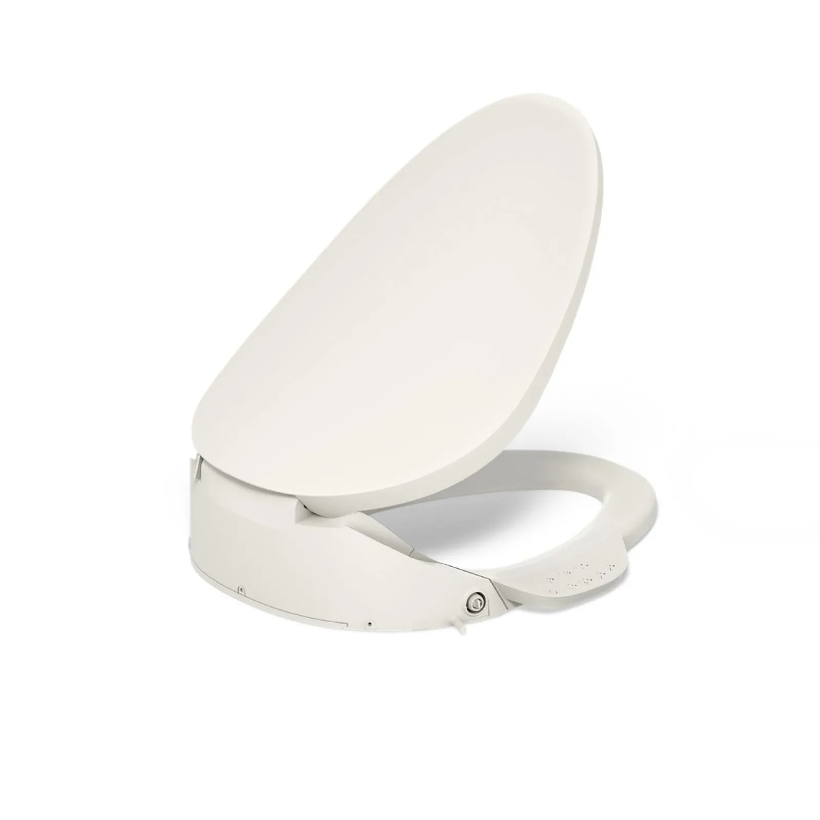 Elongated bidet toilet seat with remote control^Kohler