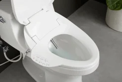 Elongated bidet toilet seat with remote control^Kohler