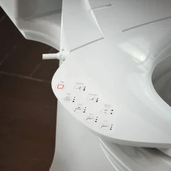 Elongated bidet toilet seat with remote control^Kohler