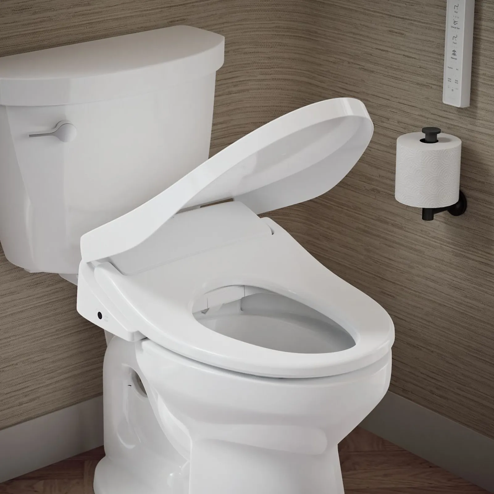 Elongated bidet toilet seat with remote control^Kohler Online