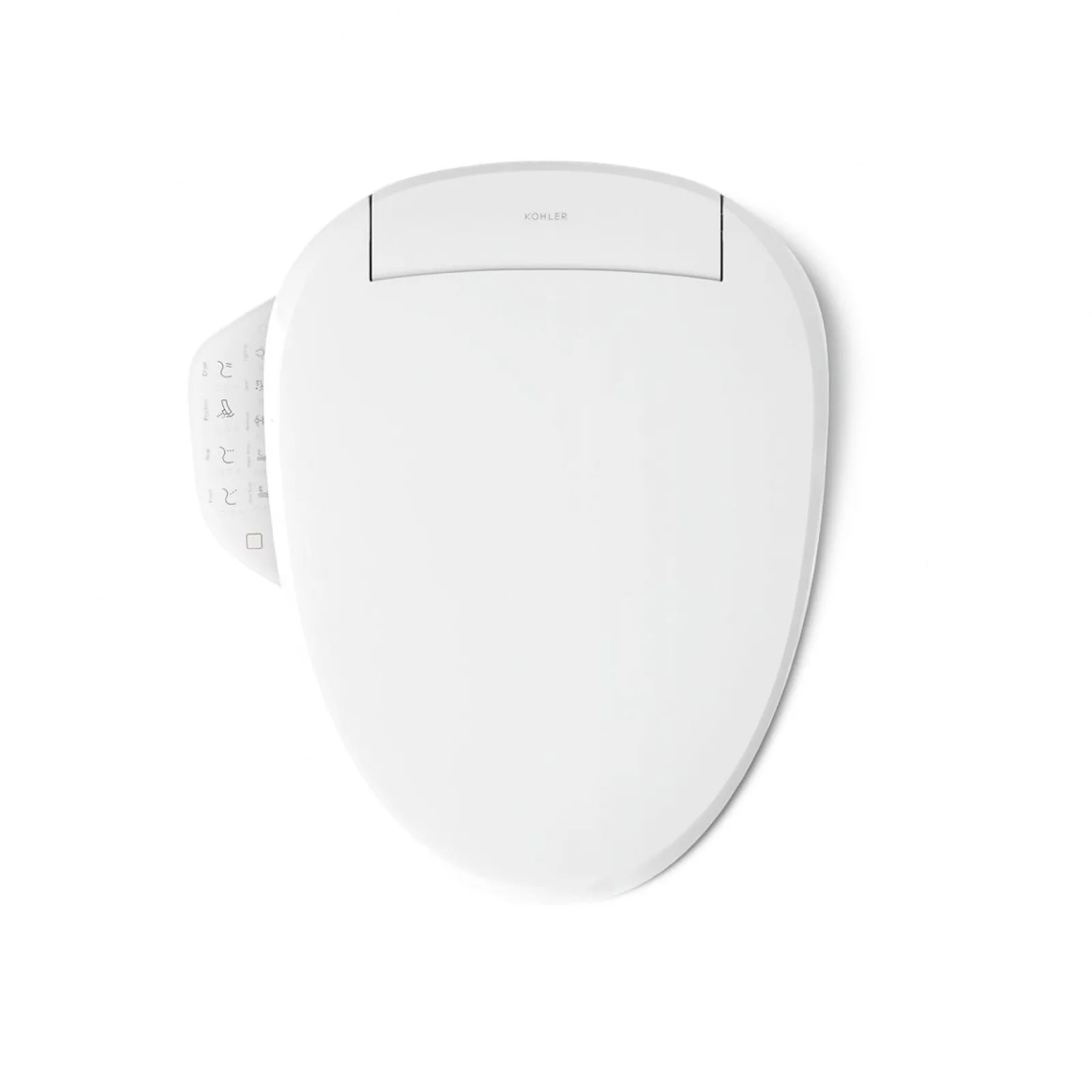 Elongated bidet toilet seat with remote control^Kohler Hot