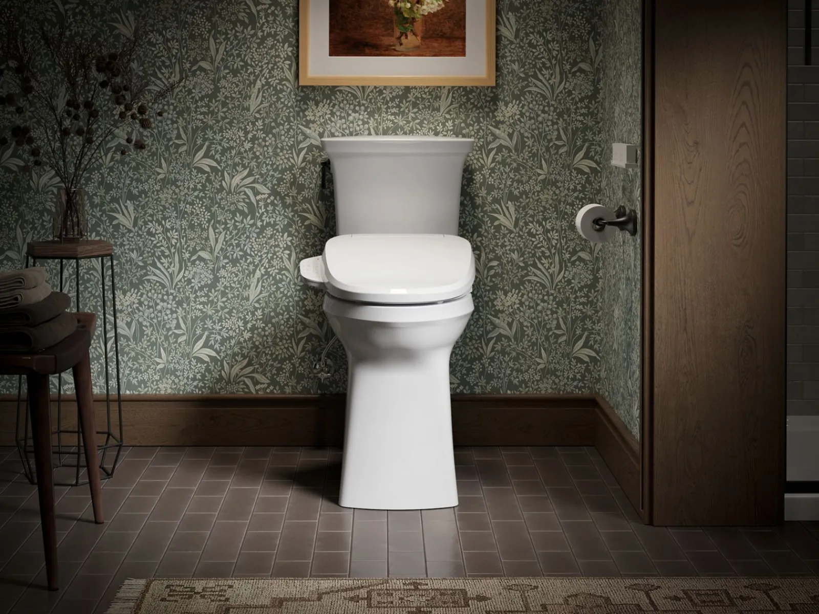 Elongated bidet toilet seat with remote control^Kohler Hot