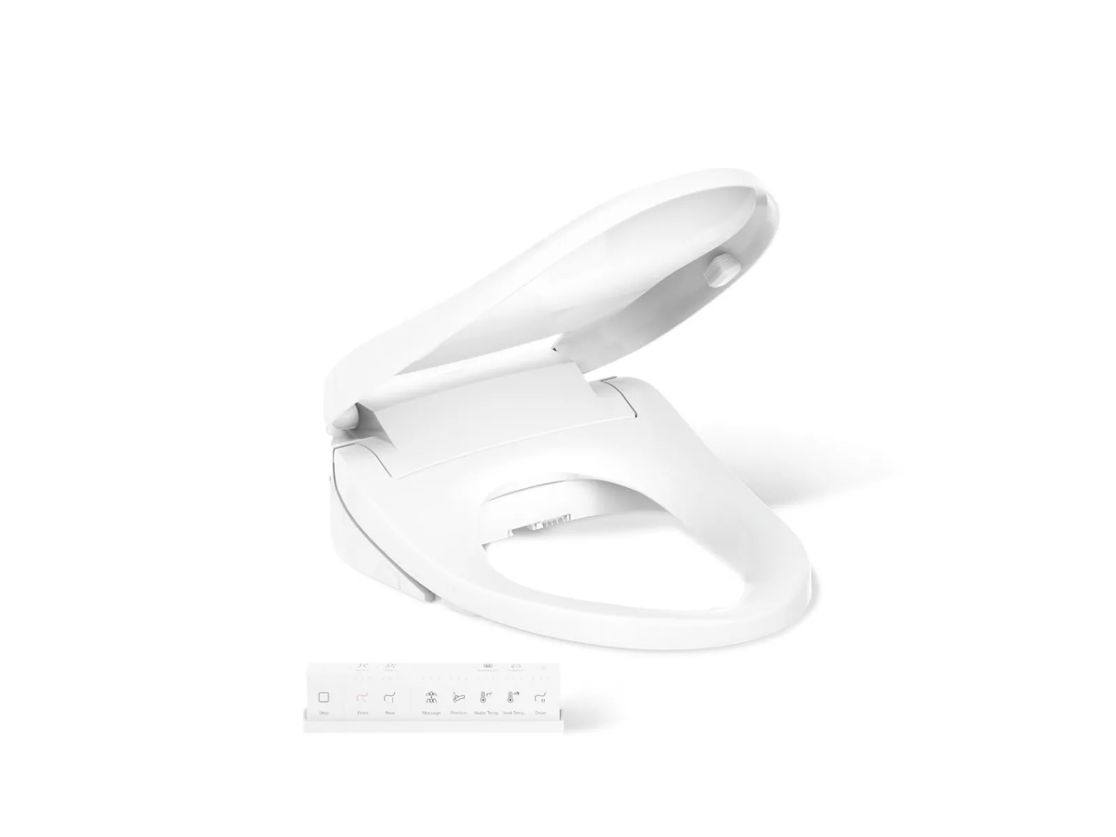 Elongated bidet toilet seat with remote control^Kohler Outlet