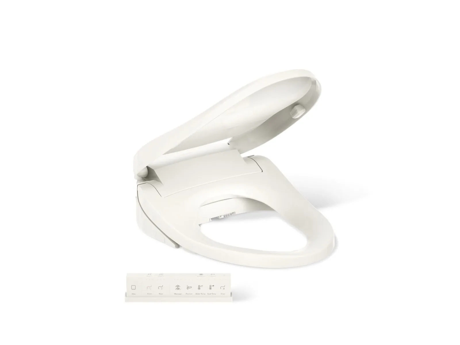 Elongated bidet toilet seat with remote control^Kohler Outlet