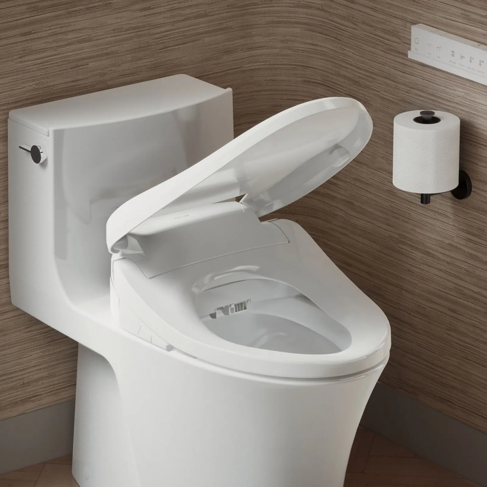 Elongated bidet toilet seat with remote control^Kohler Outlet