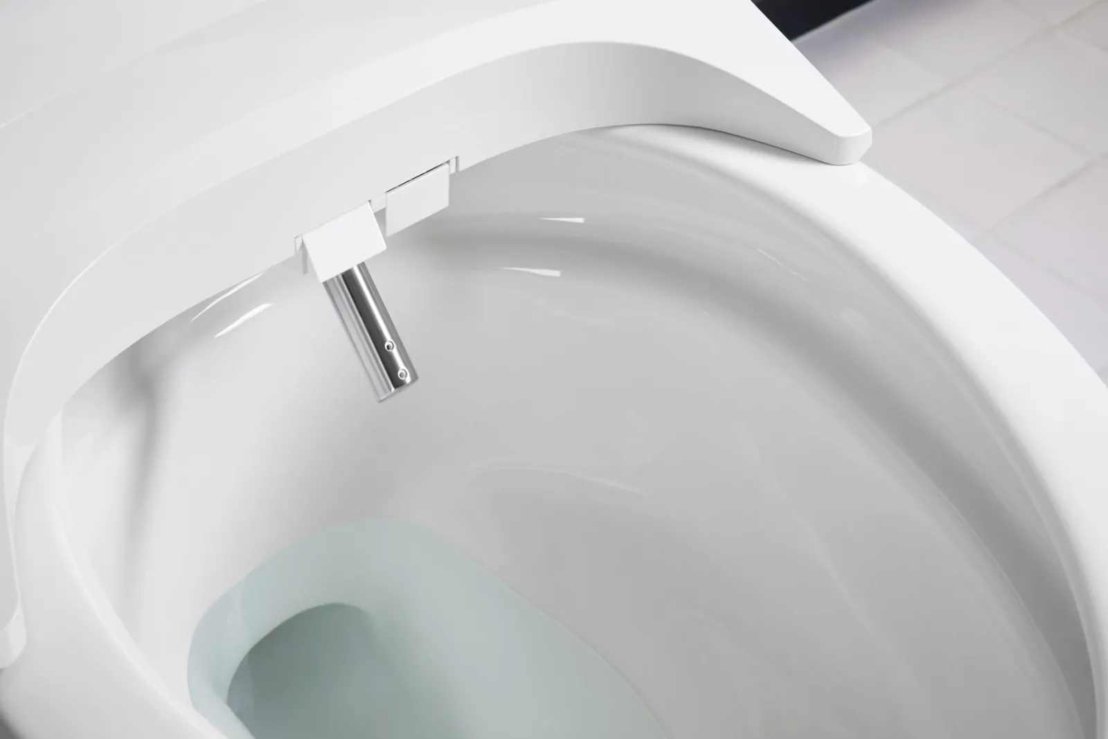 Elongated bidet toilet seat with remote control^Kohler Outlet