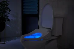 Elongated bidet toilet seat with remote control^Kohler Outlet
