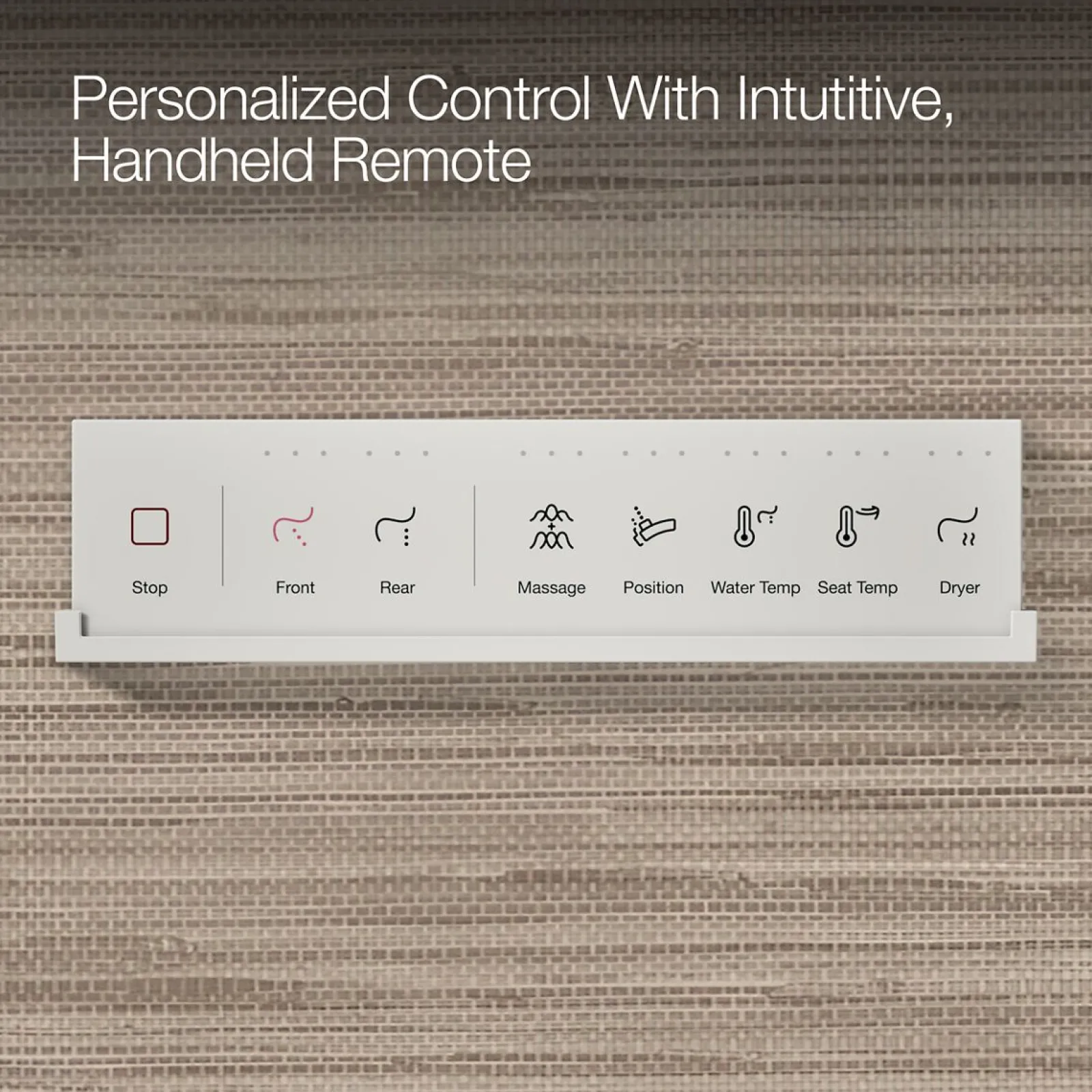 Elongated bidet toilet seat with remote control^Kohler Outlet