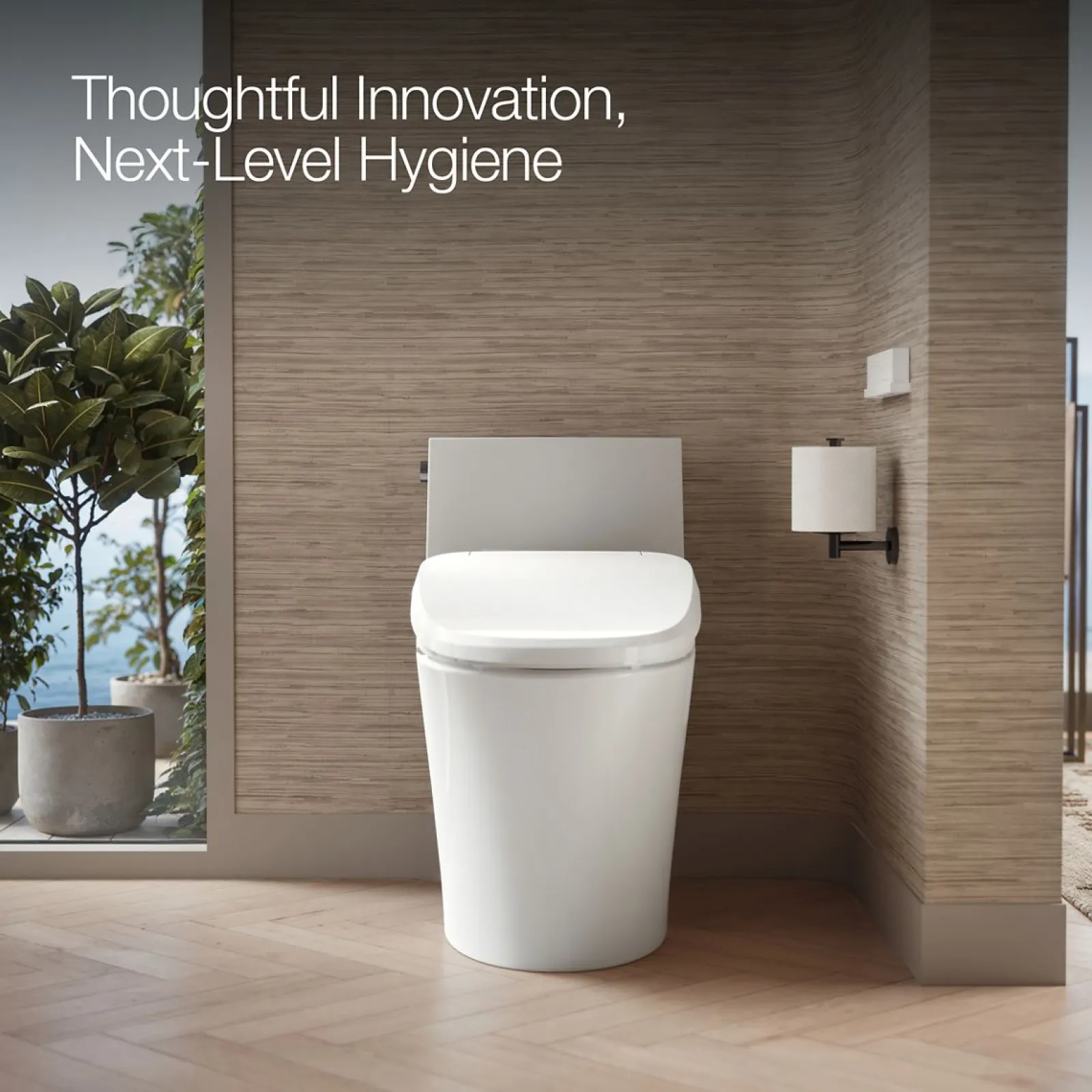 Elongated bidet toilet seat with remote control^Kohler Outlet