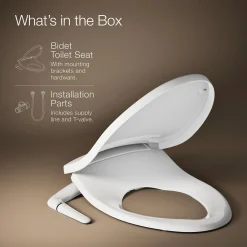 Elongated manual bidet toilet seat^Kohler New