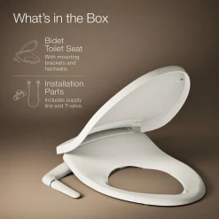 Elongated manual bidet toilet seat^Kohler New