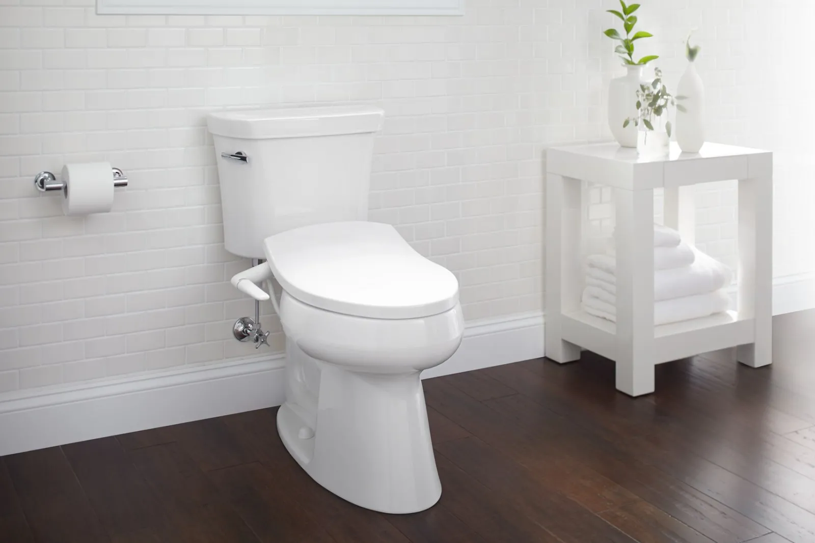 Elongated manual bidet toilet seat^Kohler New