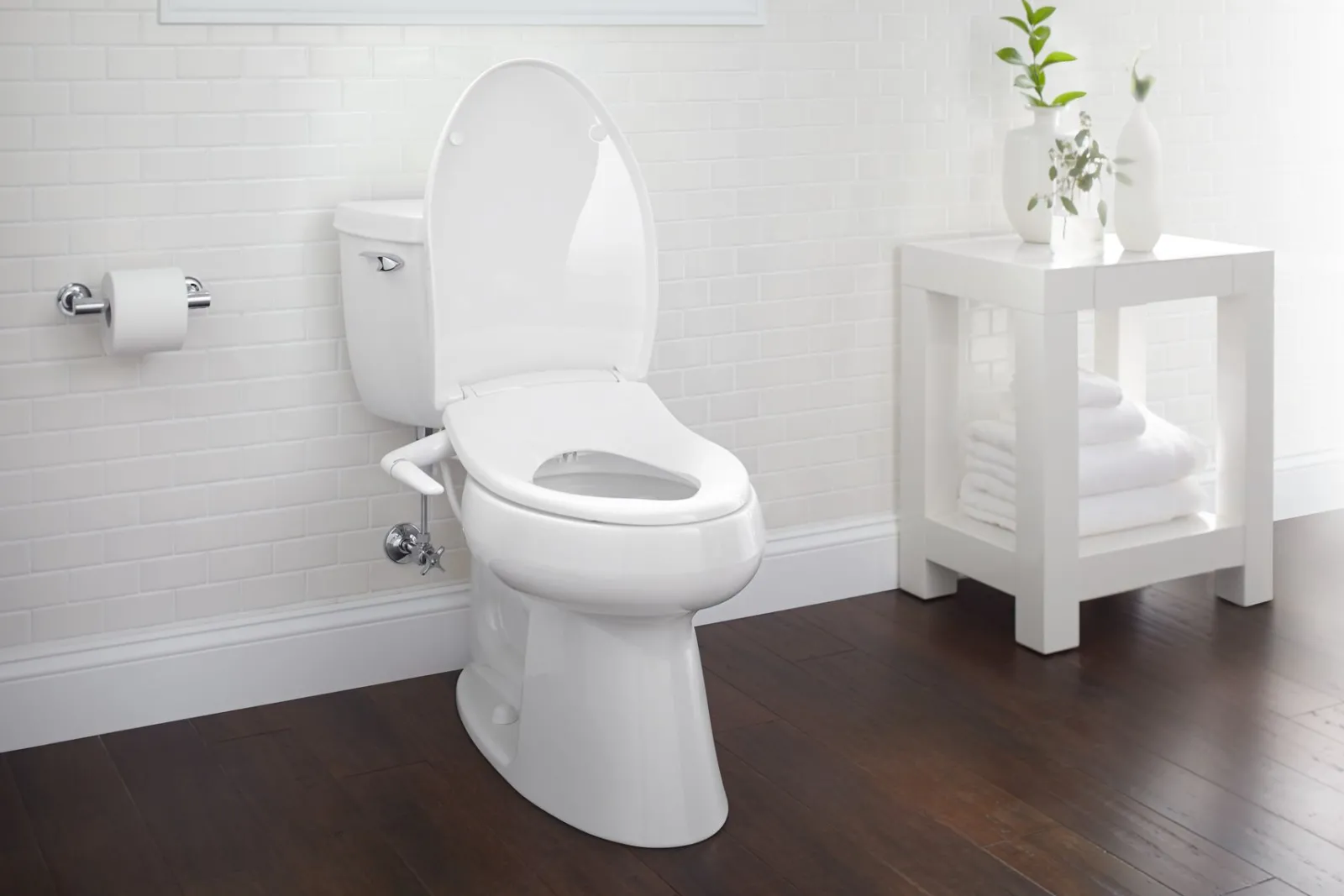 Elongated manual bidet toilet seat^Kohler New