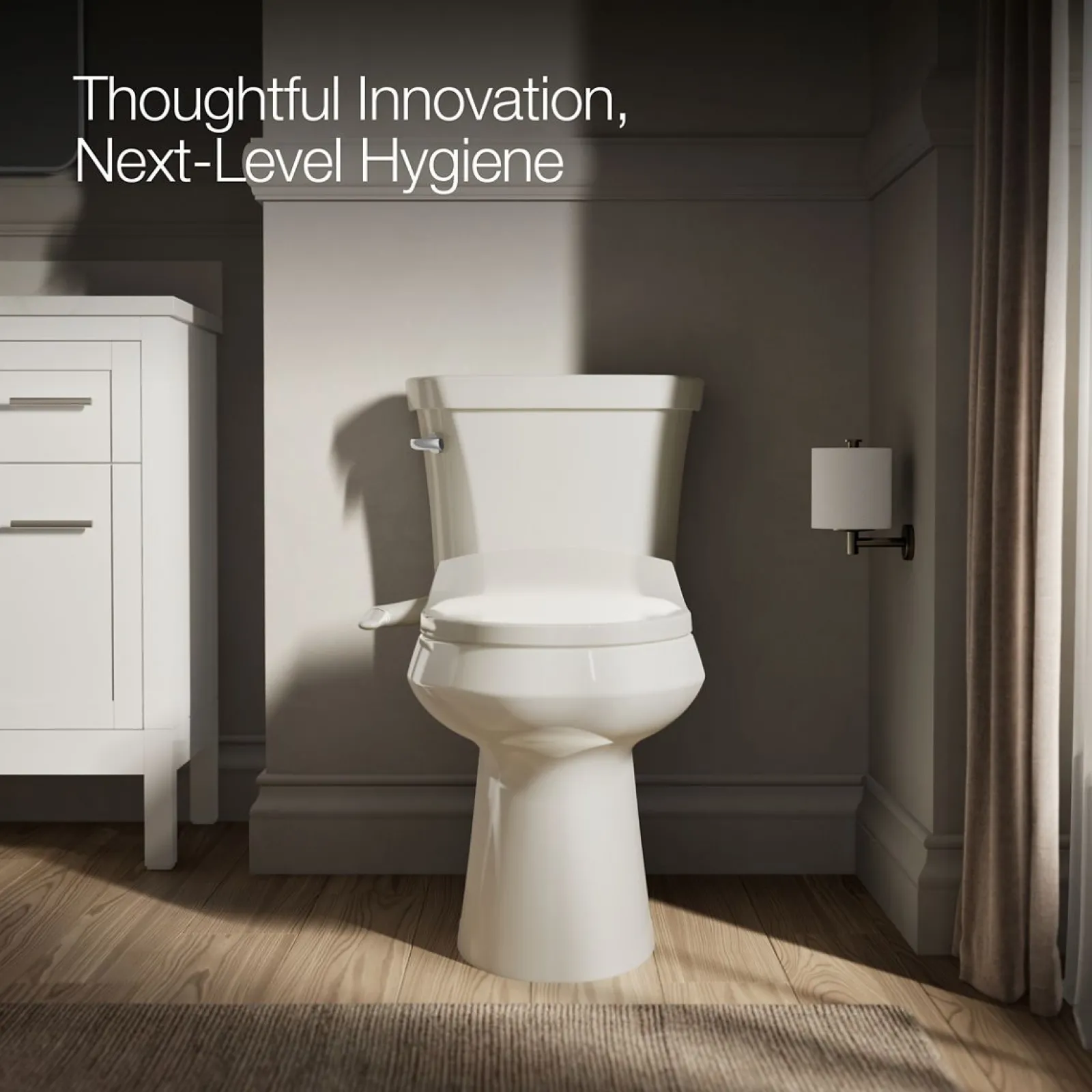 Elongated manual bidet toilet seat^Kohler New
