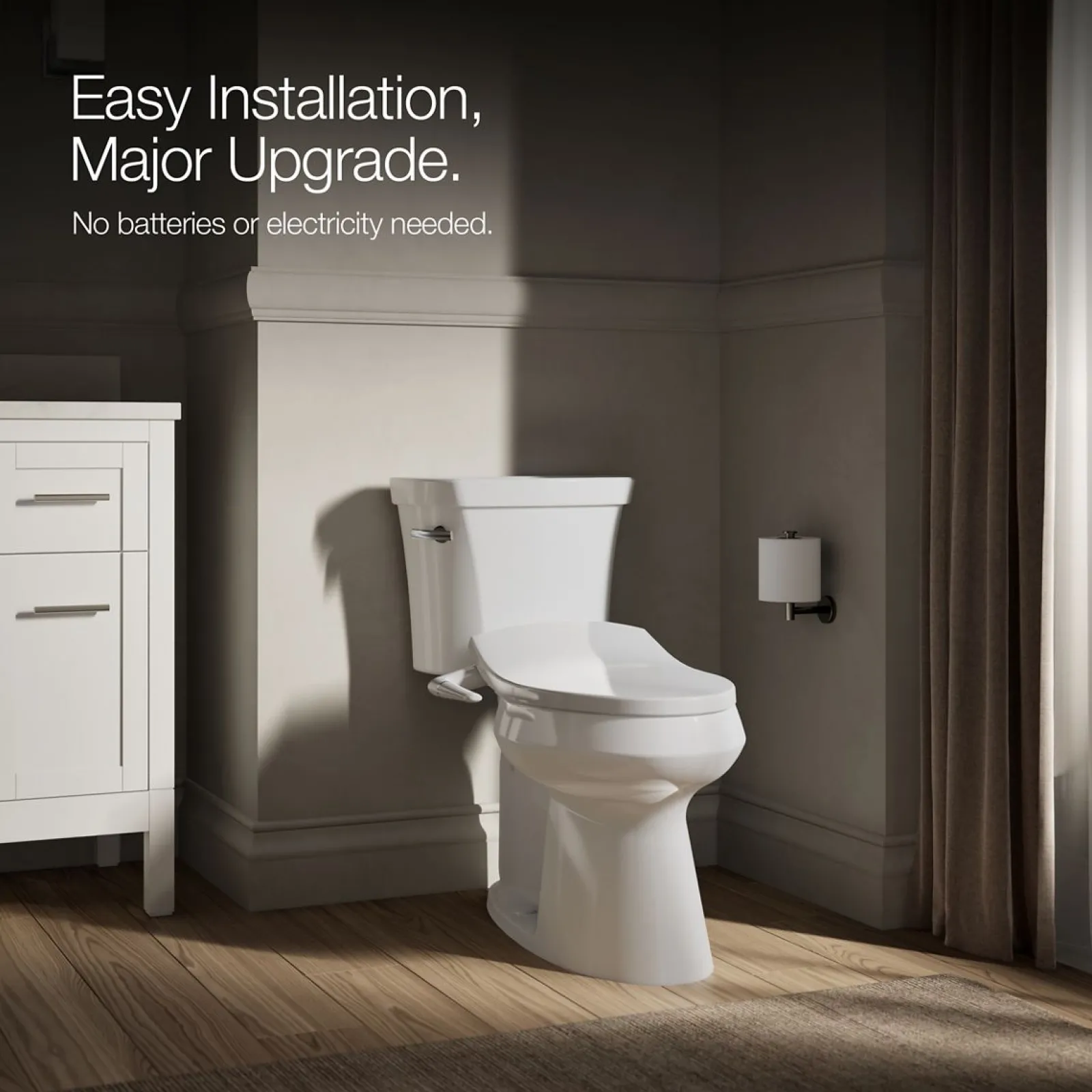 Elongated manual bidet toilet seat^Kohler New