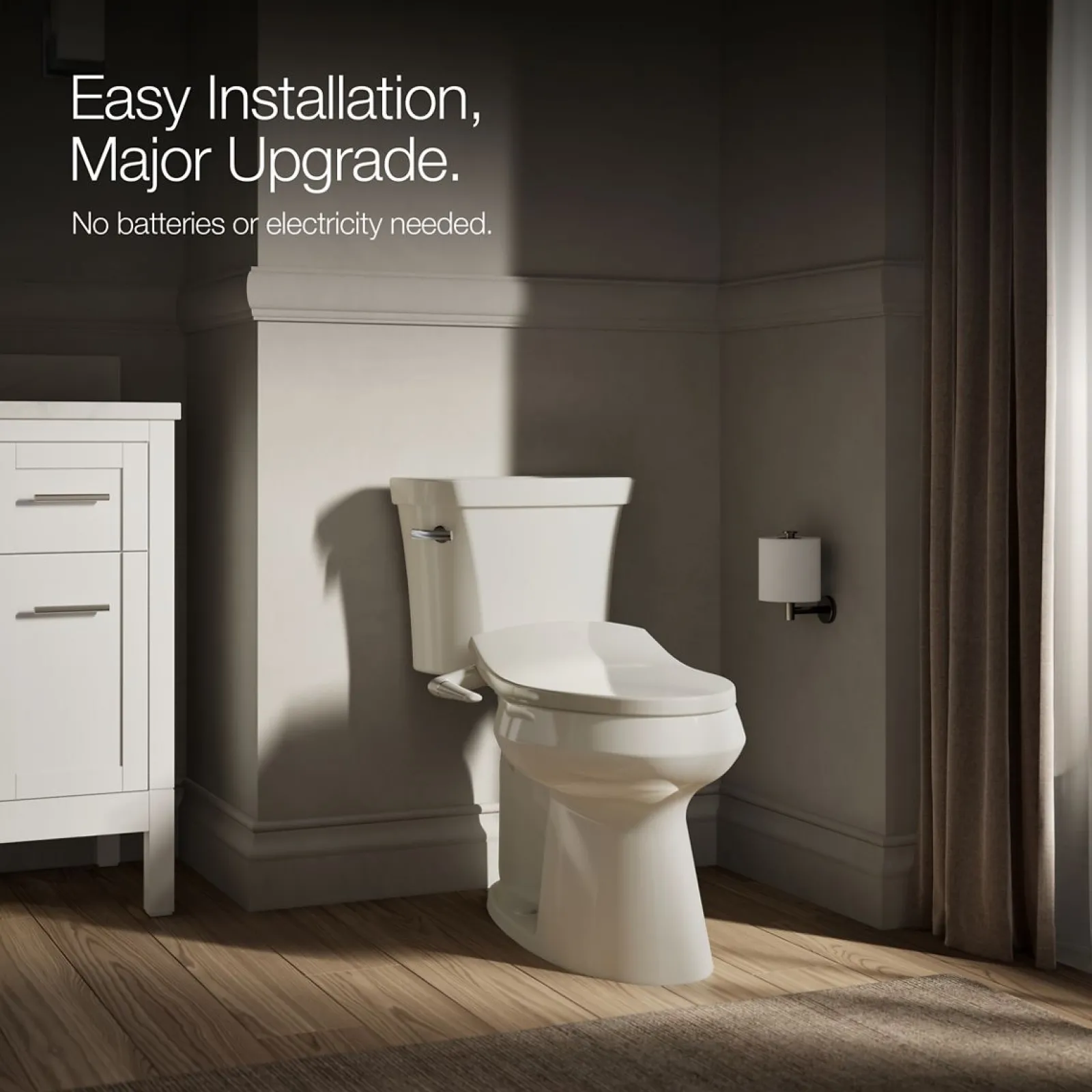 Elongated manual bidet toilet seat^Kohler New
