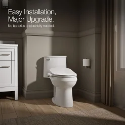 Elongated manual bidet toilet seat^Kohler