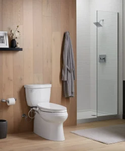 Elongated manual bidet toilet seat^Kohler