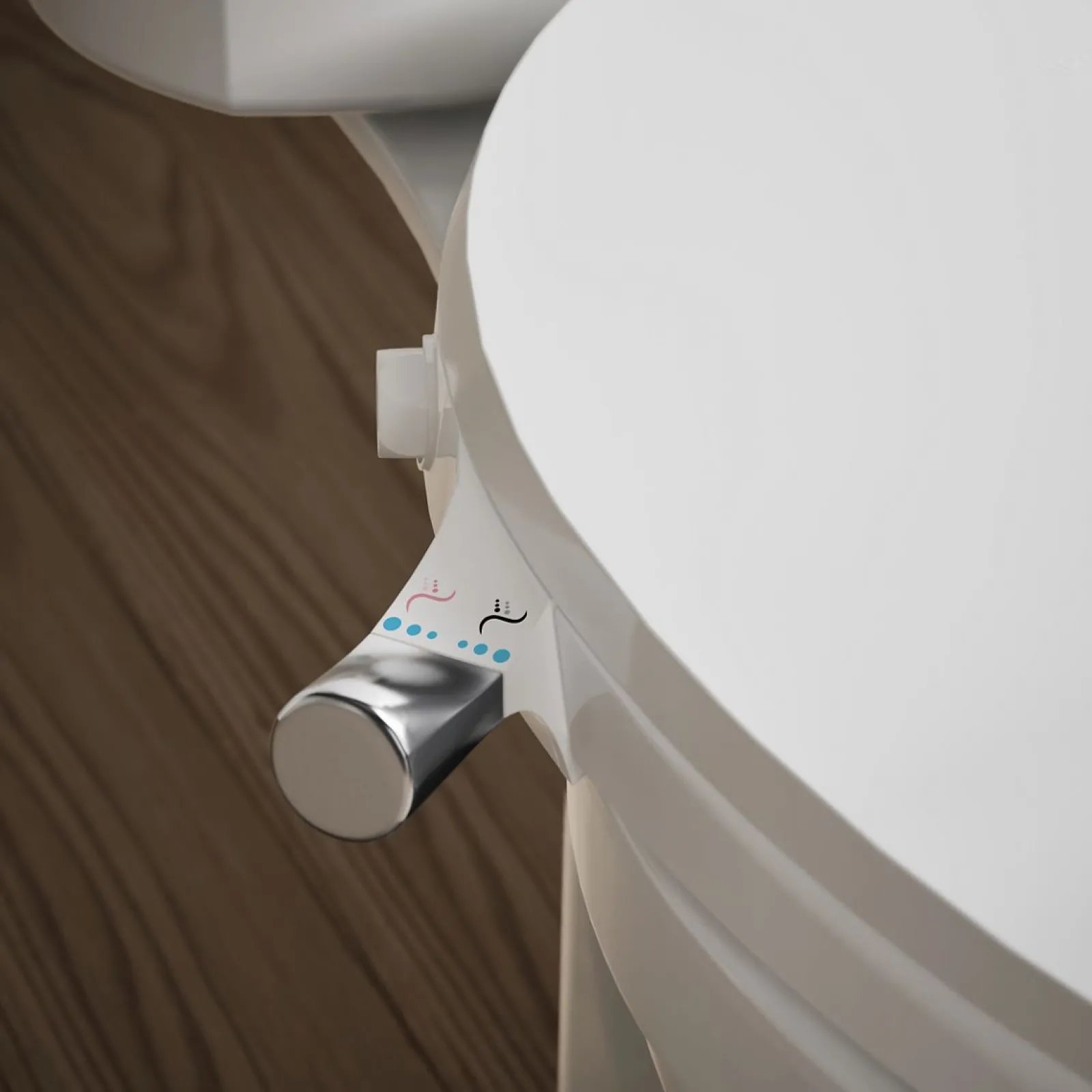 Elongated manual bidet toilet seat^Kohler