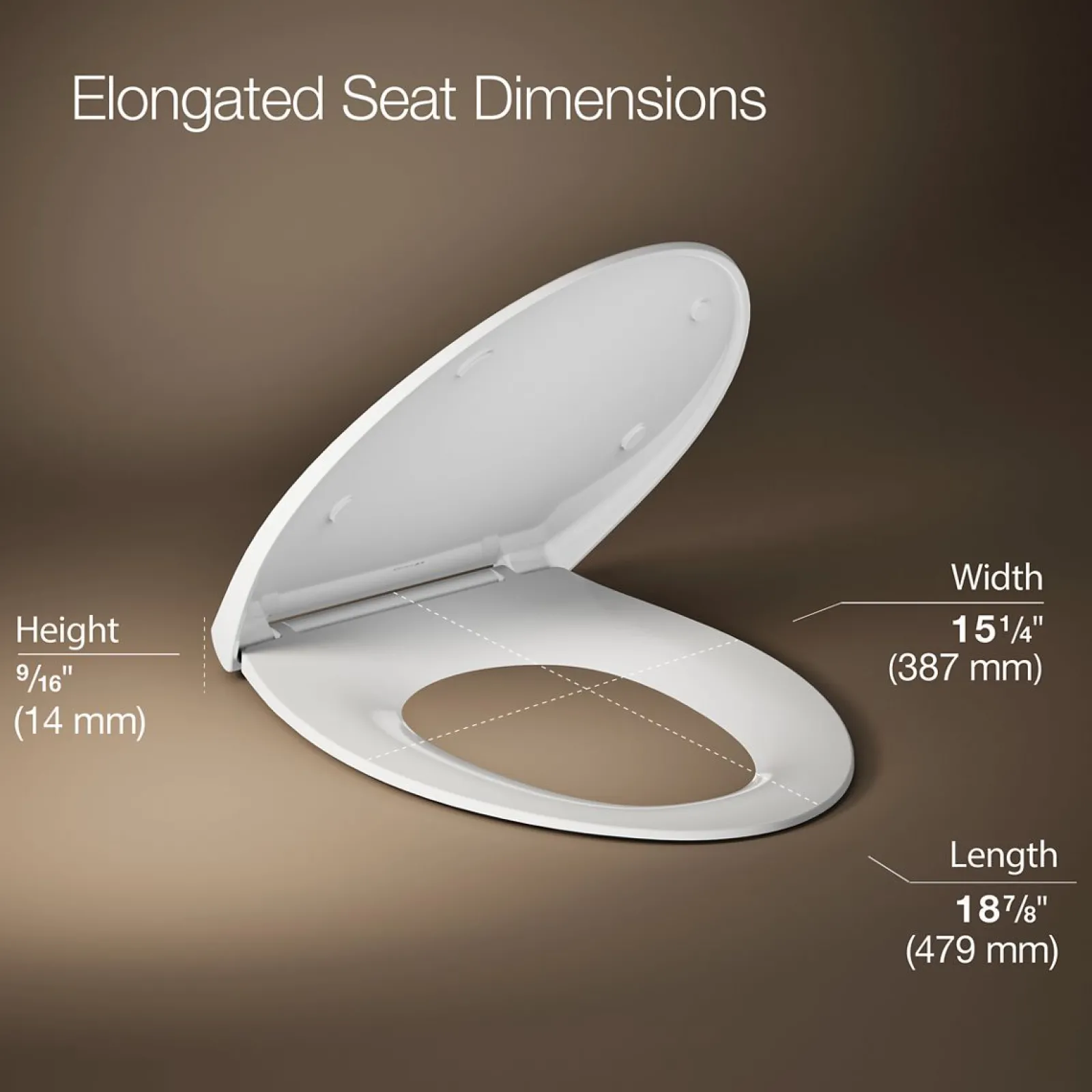 Elongated toilet seat^Kohler New