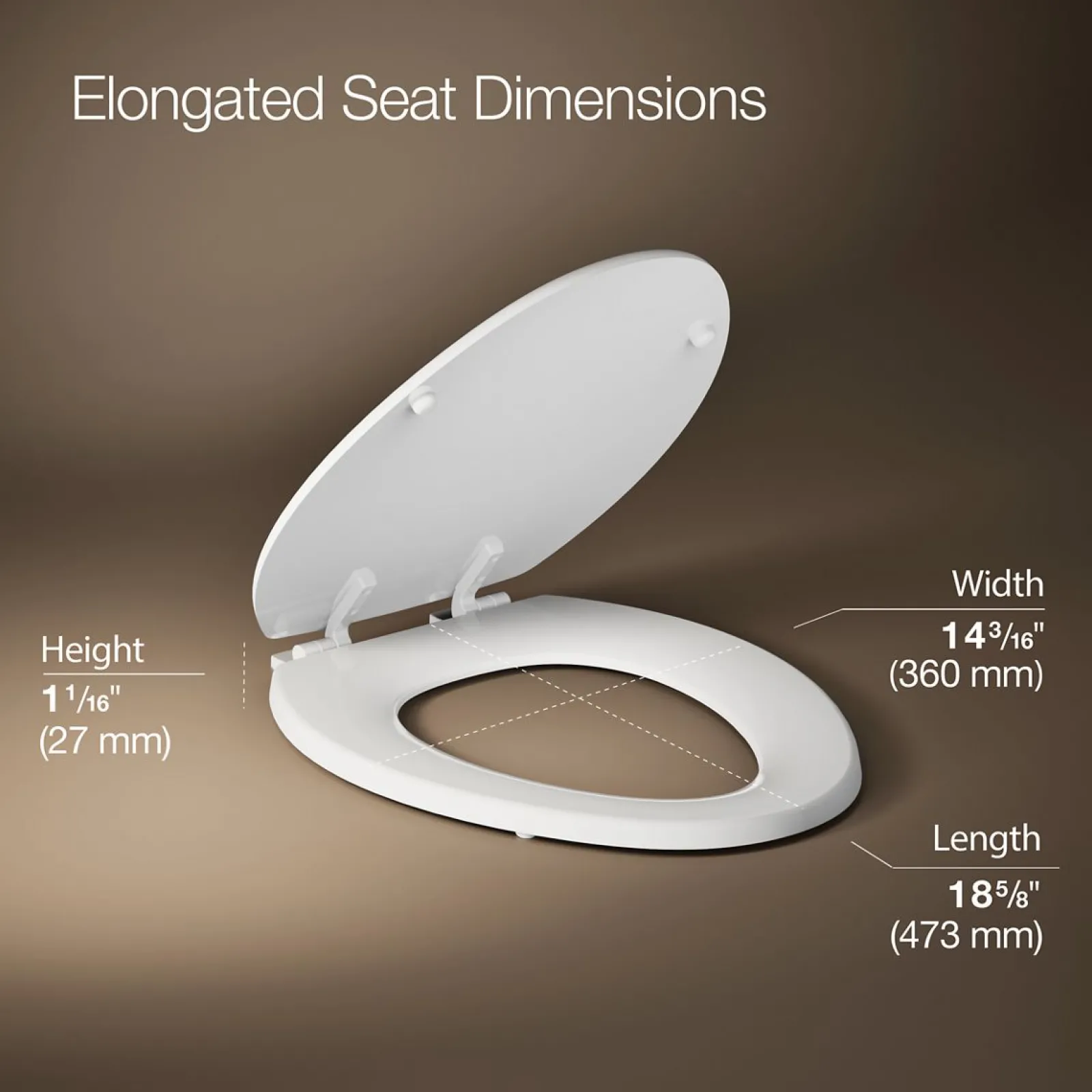 Elongated toilet seat^Kohler Online