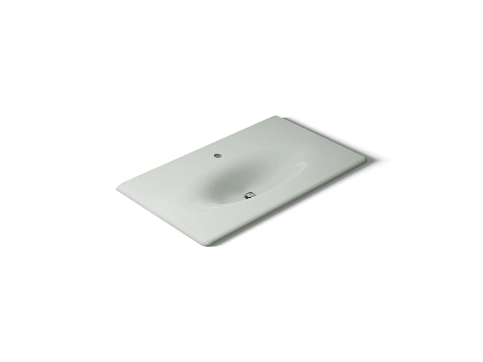 37" Enameled cast iron vanity top with integrated oval sink^Kohler Hot