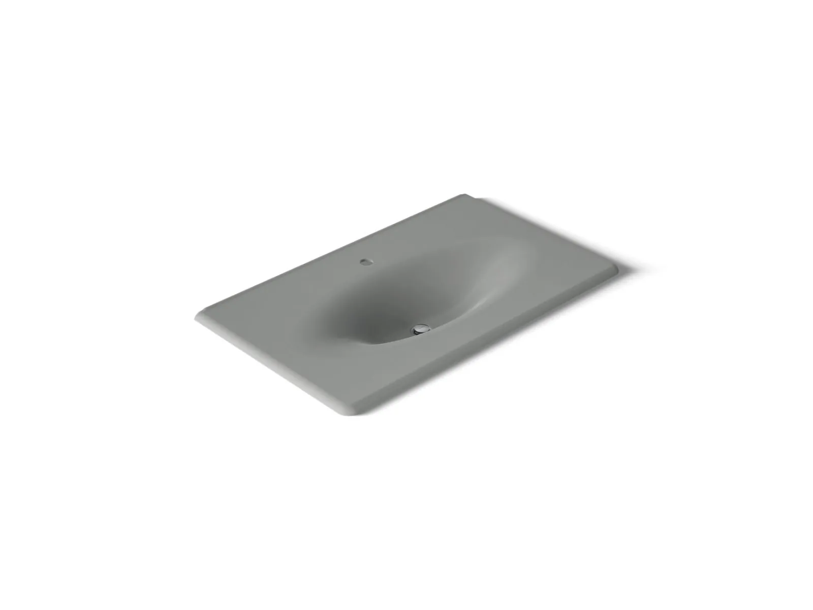 37" Enameled cast iron vanity top with integrated oval sink^Kohler Hot
