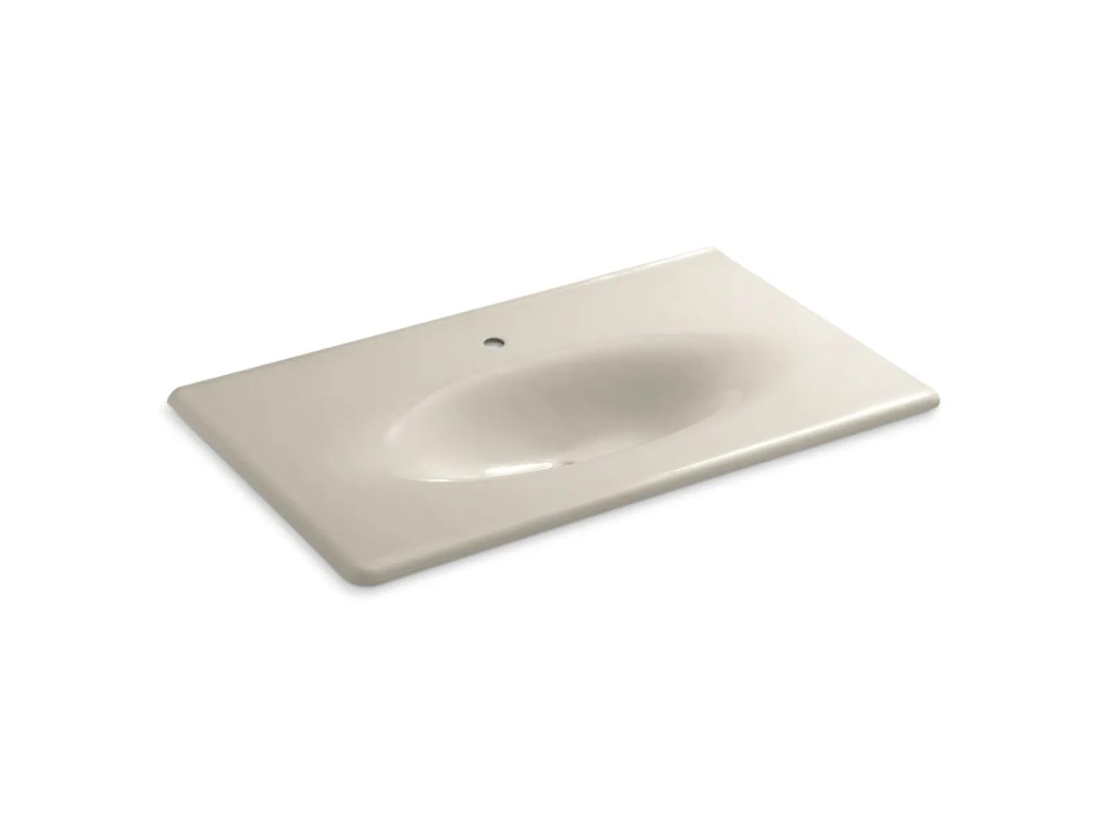 37" Enameled cast iron vanity top with integrated oval sink^Kohler Hot