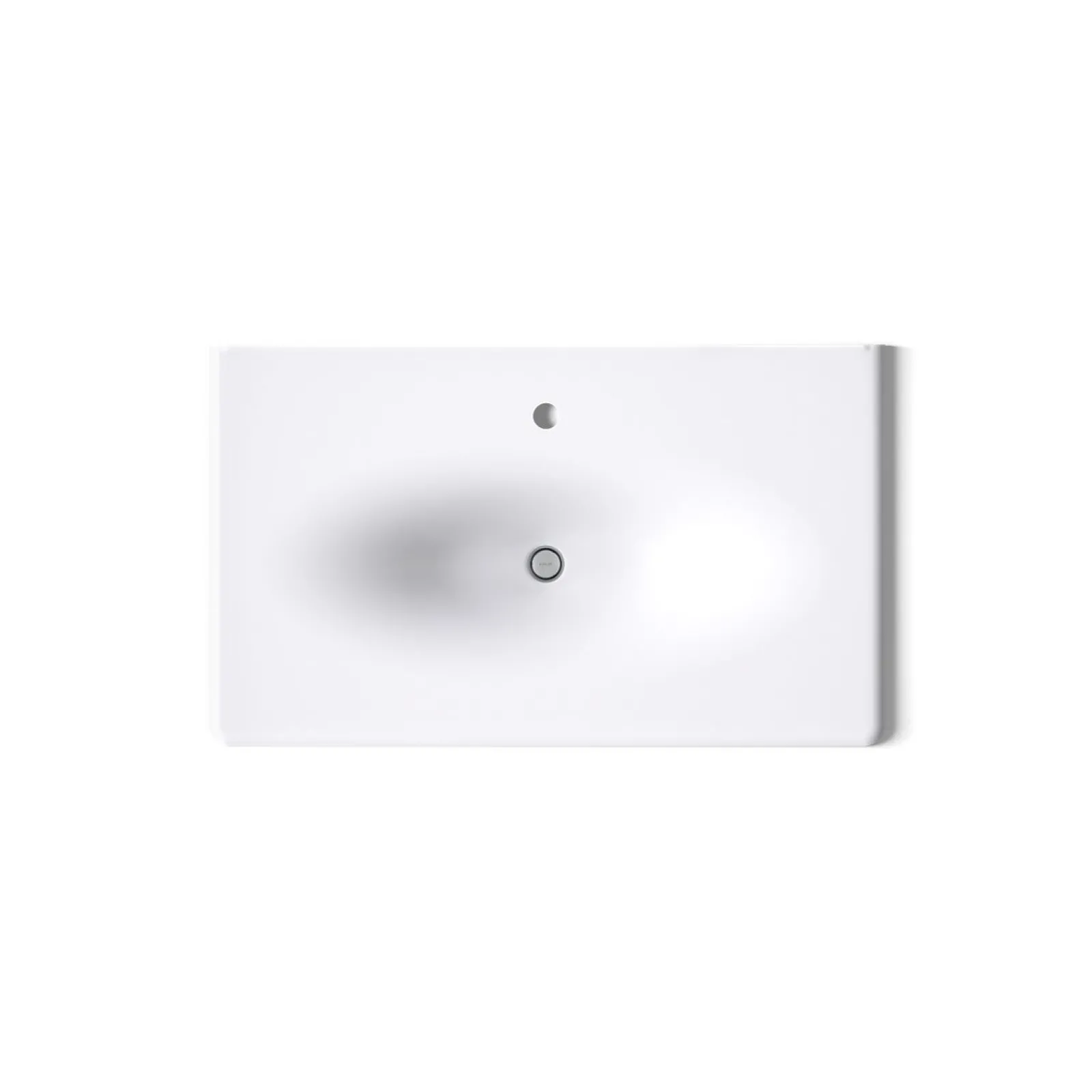 37" Enameled cast iron vanity top with integrated oval sink^Kohler Hot
