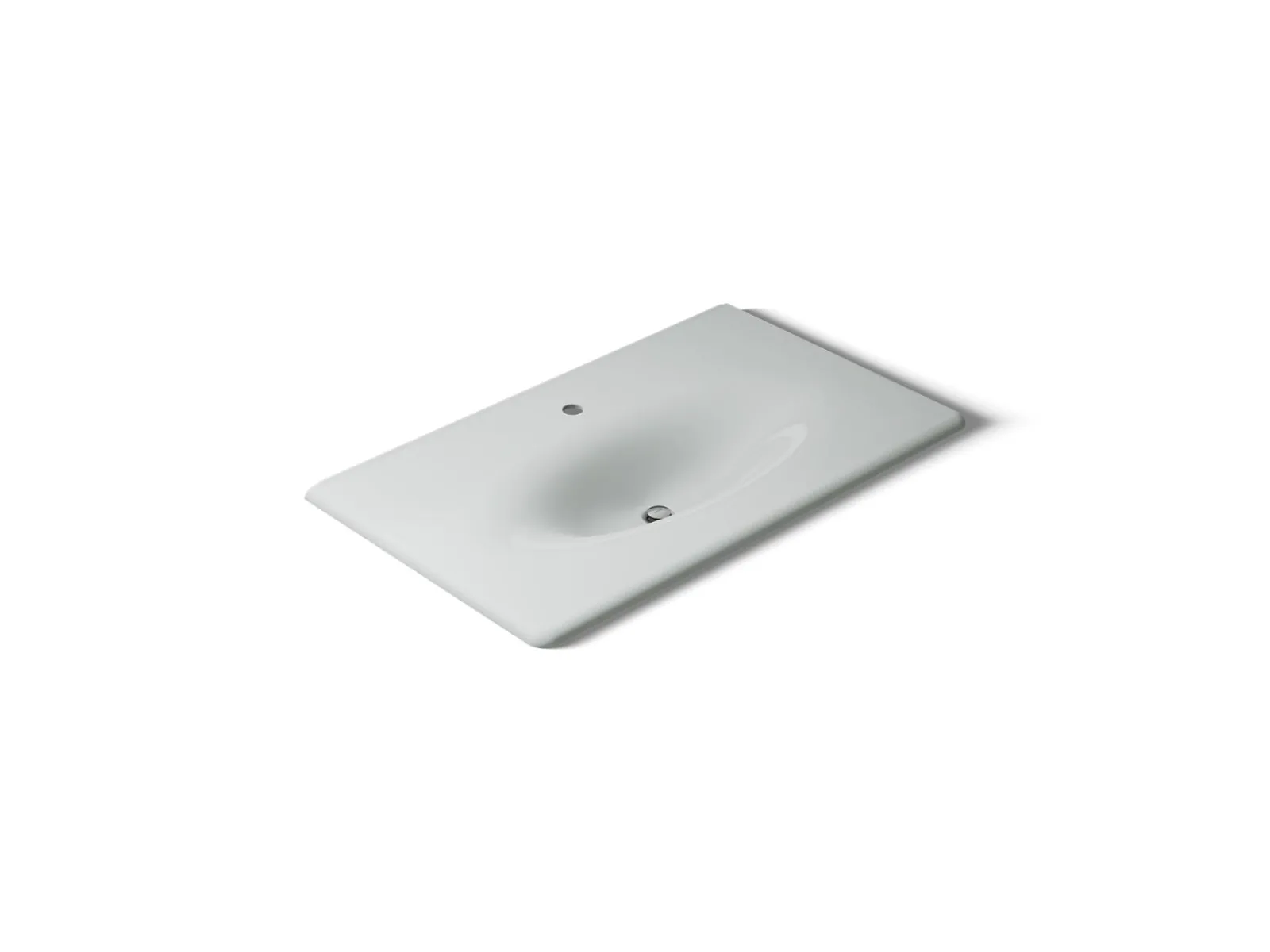 37" Enameled cast iron vanity top with integrated oval sink^Kohler Hot