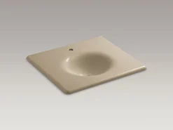 25" Enameled cast iron vanity top with integrated round sink^Kohler New