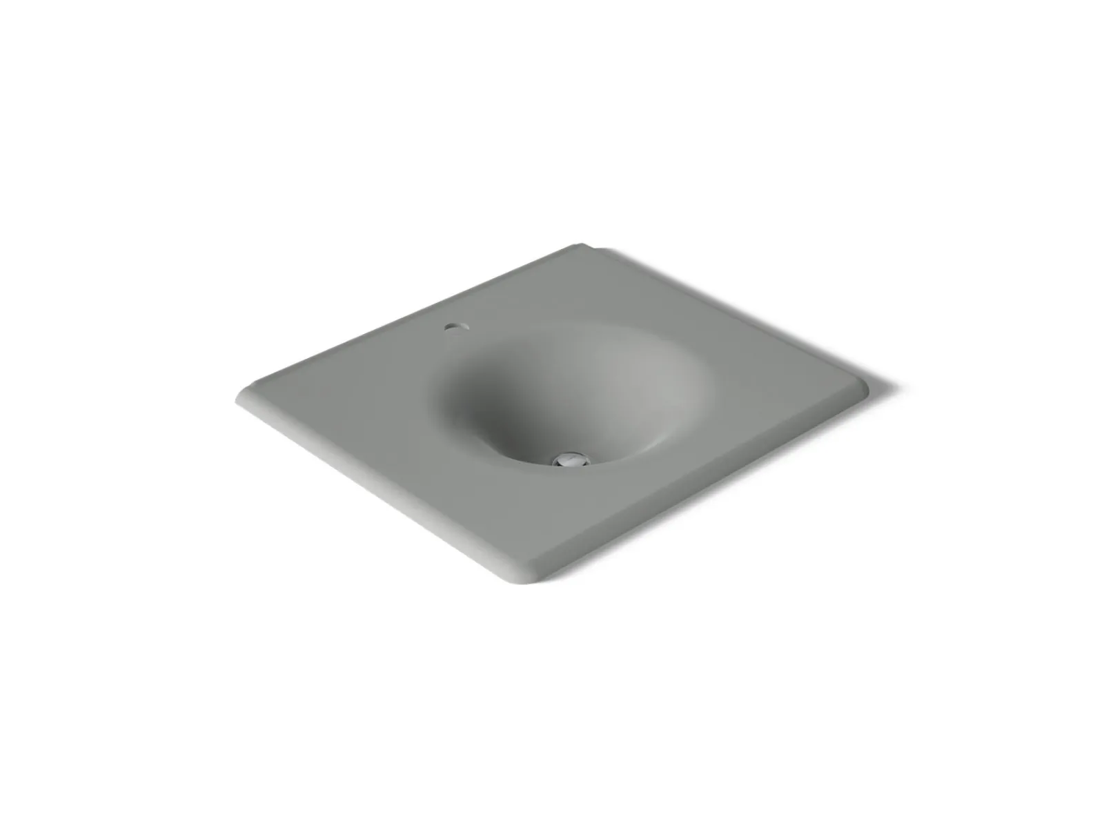 25" Enameled cast iron vanity top with integrated round sink^Kohler New