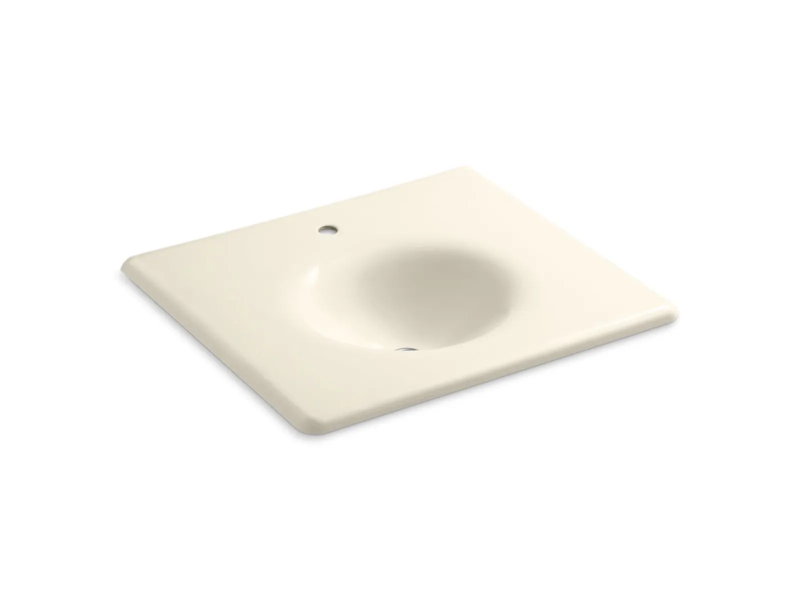 25" Enameled cast iron vanity top with integrated round sink^Kohler New
