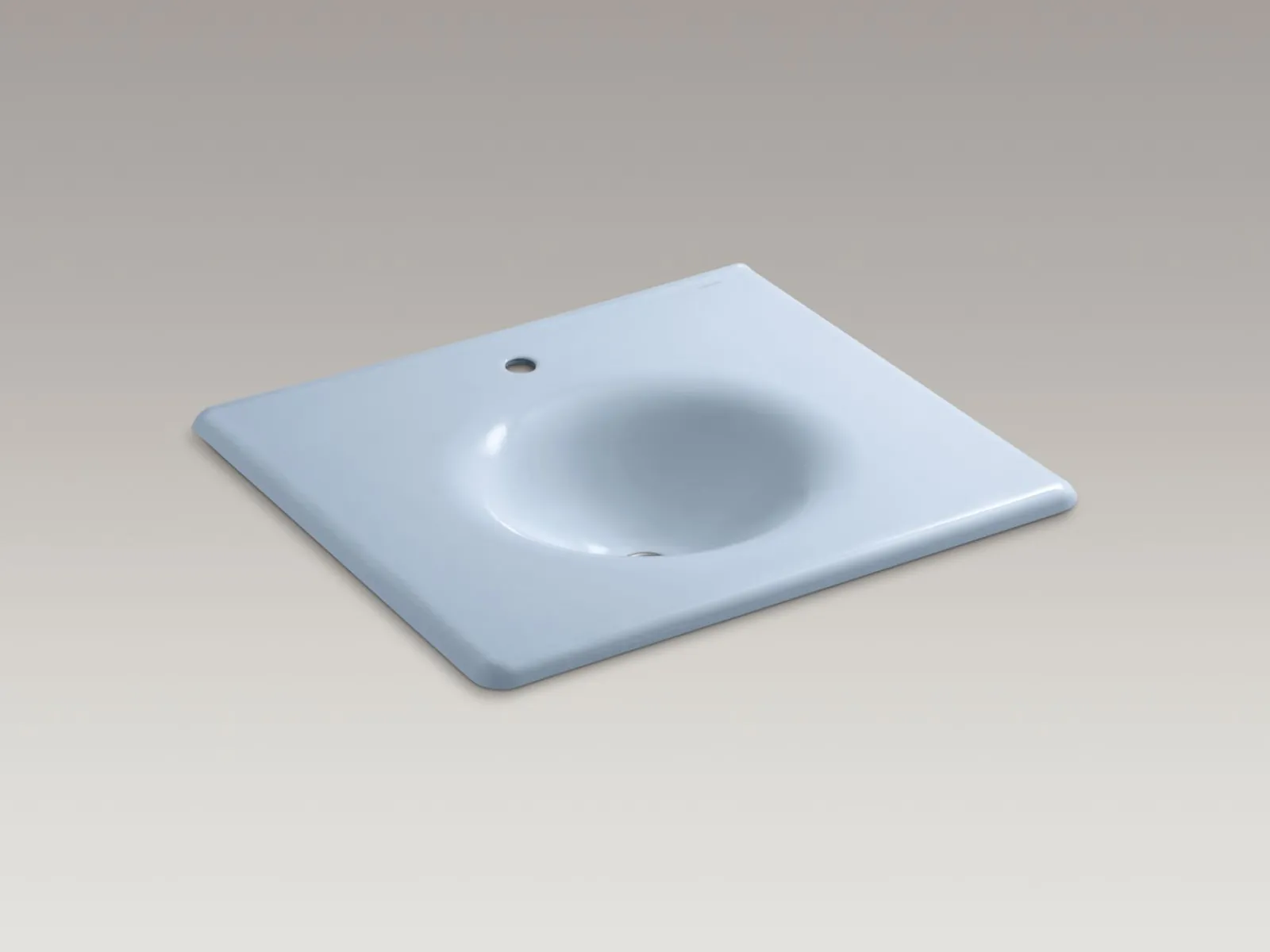 25" Enameled cast iron vanity top with integrated round sink^Kohler New