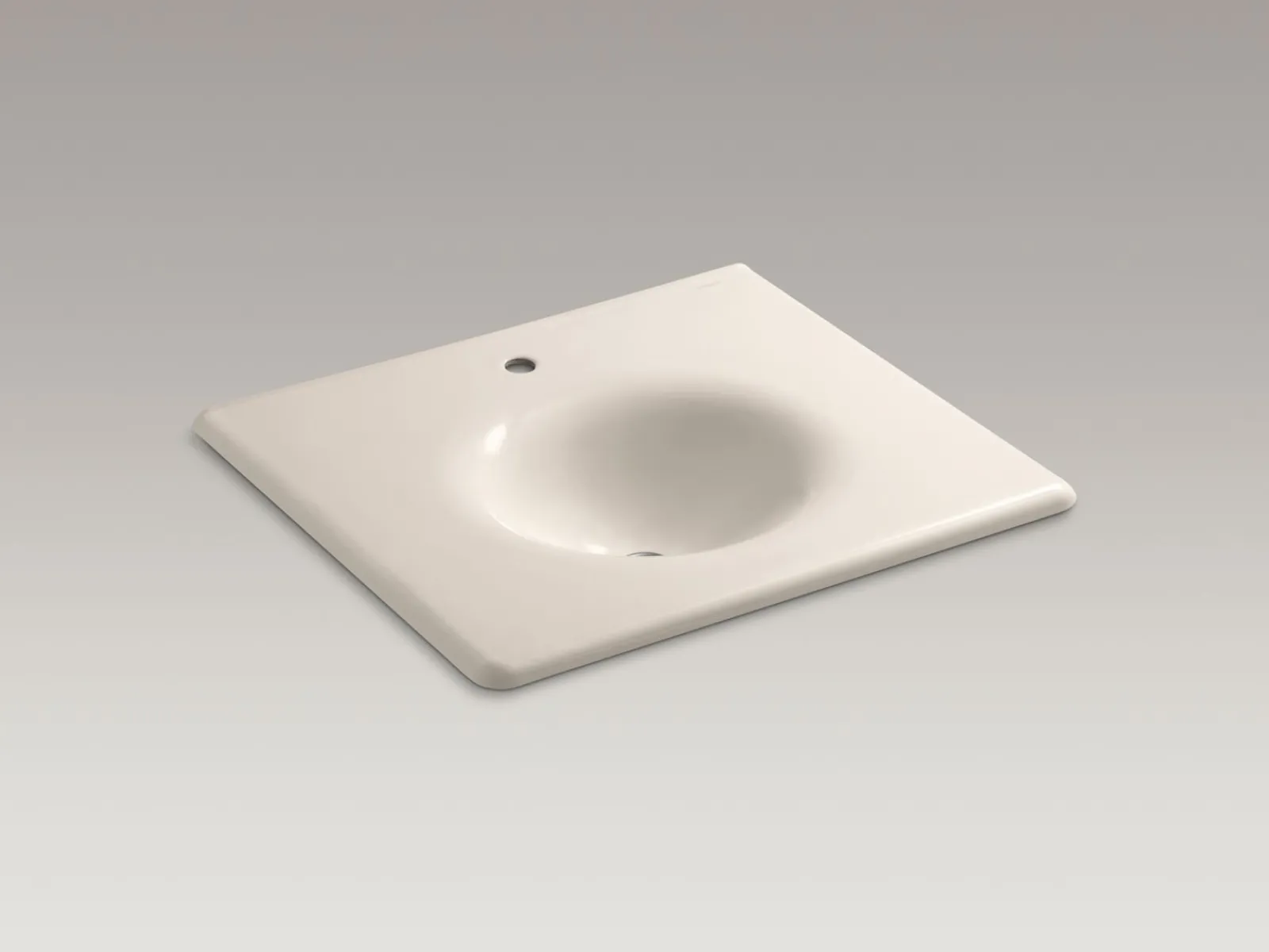25" Enameled cast iron vanity top with integrated round sink^Kohler New